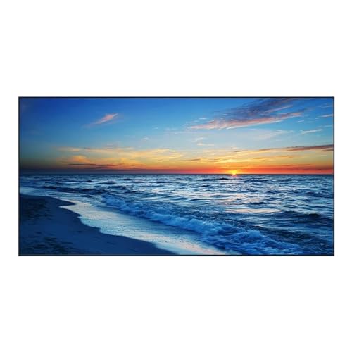 Affiche mer coucher de soleil grand format pour déco salon zen