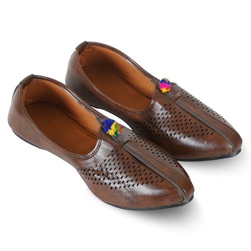 Image of DFR Mens Juttis Ethnic Mojaris | Casual Loafers Juti Shoe for Men