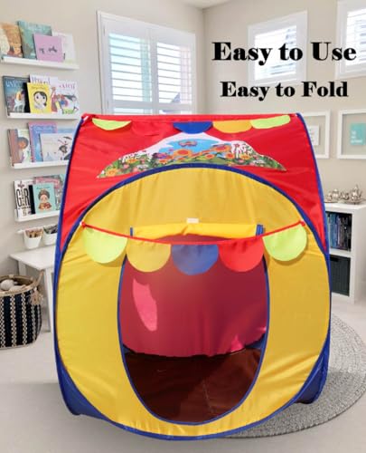 Image of Homecute Pop Up Foldable Hut Type Kids Toys Baby Tent House, Tent House for Girls & Boys, Play Tent House Suitable for 1 Year to 6 Years (Small Size Multicolour)