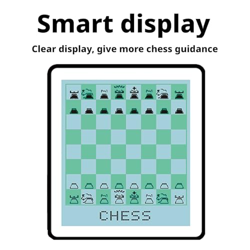 Jeu d'échecs électronique, interaction IA, échiquier portable pour une utilisation facile, affichage clair, idéal pour les débutants et les amateurs d'échecs