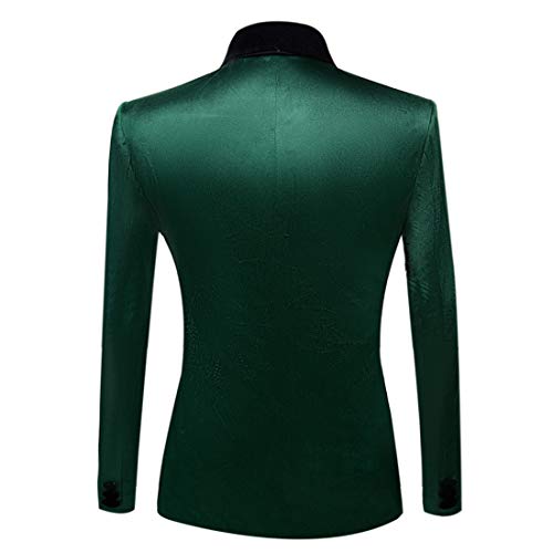 Mens Fashion Velvet Suit Jacket Slim Fit Blazers2