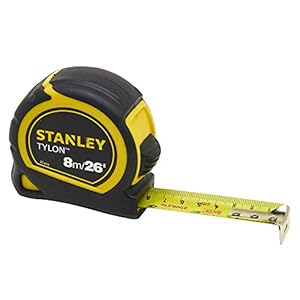 STANLEY Tylon 8m/26ft Pocket Tape Yellow/Black, 0-30-656