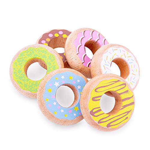 Woet New Classic Toys 10629 Kinderrollenspiele Donuts-6 Stück