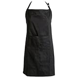 DII Everyday Basic Kitchen Collection, Plus Size Apron, Black