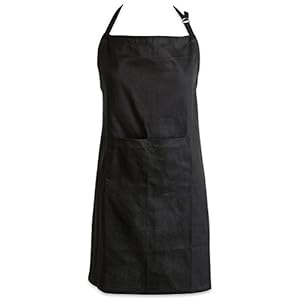 DII Everyday Basic Kitchen Collection, Plus Size Apron, Black