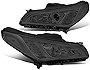 Auto Dynasty Pair of Smoked Housing Clear Corner Projector Headlight Assembly HeadLamps Compatible with Sonata 15-17
