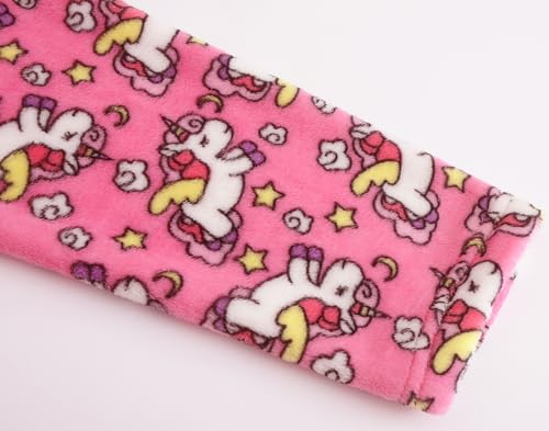 Image of Kids Hooded Bathrobe Girls Soft Plush Hooded Flannel Pajamas Sleepwear Boys Spa Robe