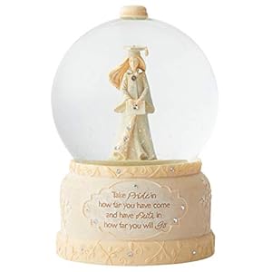 Enesco Foundations Graduation Take Pride and Have Faith Waterball, 5.91 Inch, Multicolor