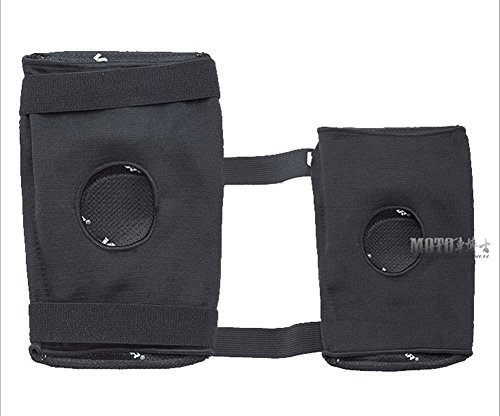 Runworld Adults 4Pcs Kit of Moto Elbow Knee Shin Armor Protect Guard Pads Accessories for Motorcycle Motocross Bike Bicycle Racing Protective Gear (Black85)