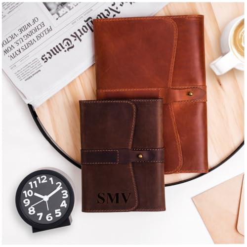 100% Genuine Leather Journal Engraved Name or Initials – Crafted ...