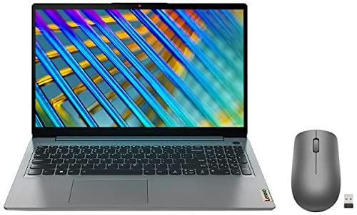 Image of Lenovo IdeaPad Slim 3 Intel Core i3 11th Gen 15.6 inch (39.62cm) FHD Thin & Light Laptop & 530 Wireless Mouse (Graphite): Ambidextrous, Ergonomic Mouse, Up to 8 Million clicks for Left and Right Buttons
