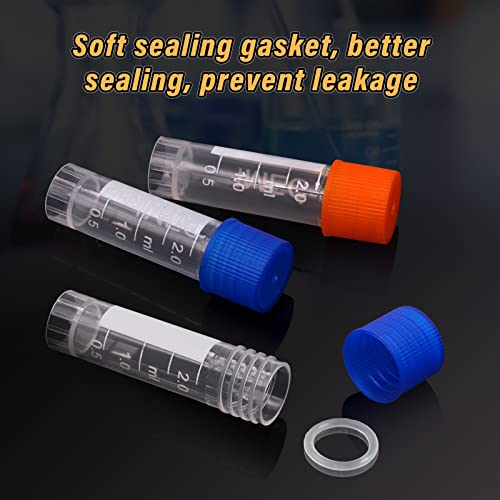 Naoedeah SAMPLE VIALS 100 Pcs 2Ml Plastic Vials With Caps Lab Vials Small Plastic Bottles Test Tubes With Lids Centrifuge Tubes Small Liquid Sample Vial Storage Container Graduated Vial Tube thumb #5