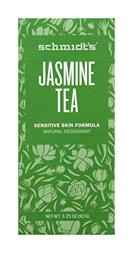 Schmidt's Déodorant d'Origine Naturelle Stick Thé au Jasmin Efficace 24h Formule Pour Peaux Sensibles, Certifié Vegan 75g