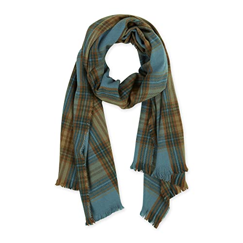 Hadley Wren womens Autumn Plaid Scarf, Warm & Soft WrapScarf, Warm & Soft Wrap
