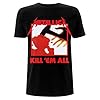 Metallica T Shirt Kill Em All Tracks Band Logo Official Mens Black L #2