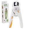 Pet Nail Clipper with Light for Cats & Small Dogs Puppies, Ultra Bright LED to Illuminate Nail Bloodline to Avoid Over Cutting, Extra-Sharp and Durable Cat Claw Trimmer with Nail File (White)