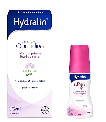 Hydralin® Quotidien - Gel lavant intime - Adoucit et préserve l'équilibre intime - 400ml | Hydralin® Fillette - Mousse lavante toilette intime - Protège des irritations -150ml - Cosmétiques