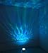 Lucky Rain Ocean Wave Night Light Projector with Music Player Romantic Color Changing LED Party Decorations Projection Lamps Mood Lighting for Living Room Bedroom (White)