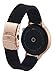 SnuG watchbands Women's Moto 360 16mm replacement Watch Band for 2nd Gen Moto360 Quick Release with Rose Gold Deployment Buckle (BLACK with Rose Gold Buckle)