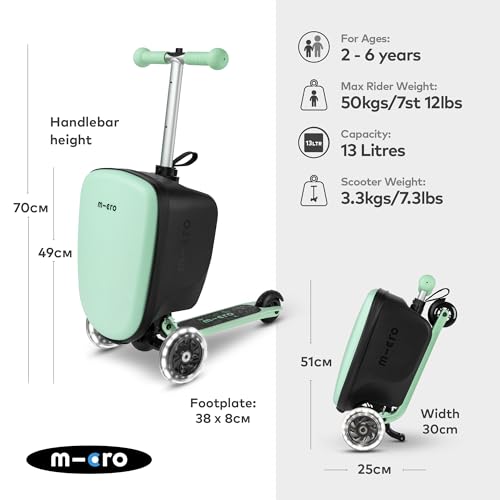 Micro | Suitcase Scooter | Ride on Suitcase for Kids | Patch & Play | Toddler Flight Essential | Foldable & Lightweight | 2-6yrs - Image 4