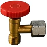 PELMOS Gasdruckregler aus Messing I Zum genauen Regulieren der Gaszufuhr I Stufenloses Gasventil für Gasgrills und andere Gasgeräte