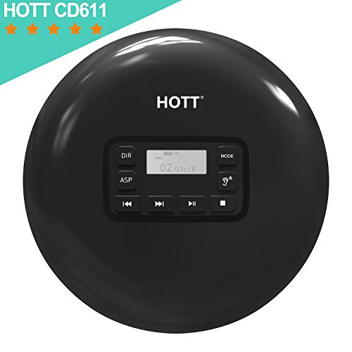 Portable CD Player, HOTT CD611 Personal Compact Disc Player with LCD Display, Stereo