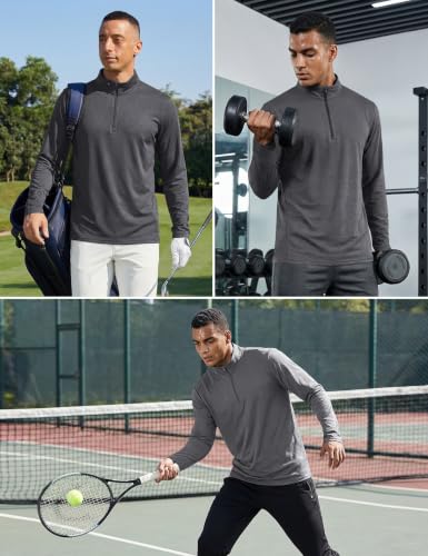 KEFITEVD Men's Fleece Lined 1/4 Zip Pullover
