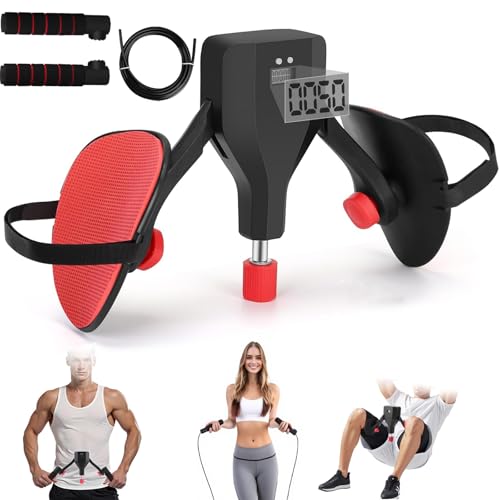 FitRepa Kegel Pelvic Floor Trainer for Men and Women Pelvic Floor Muscle Trainer, 77lb Adjustable Resistance Multifunctional Thigh Exerciser with Handle Counter and Skipping Rope (Black)