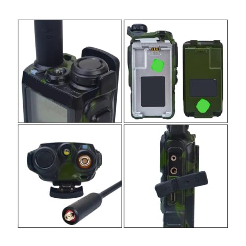 Walkie talkie K5 de camuflaje forestal con recepción de banda ancha 50-600 MHz 7