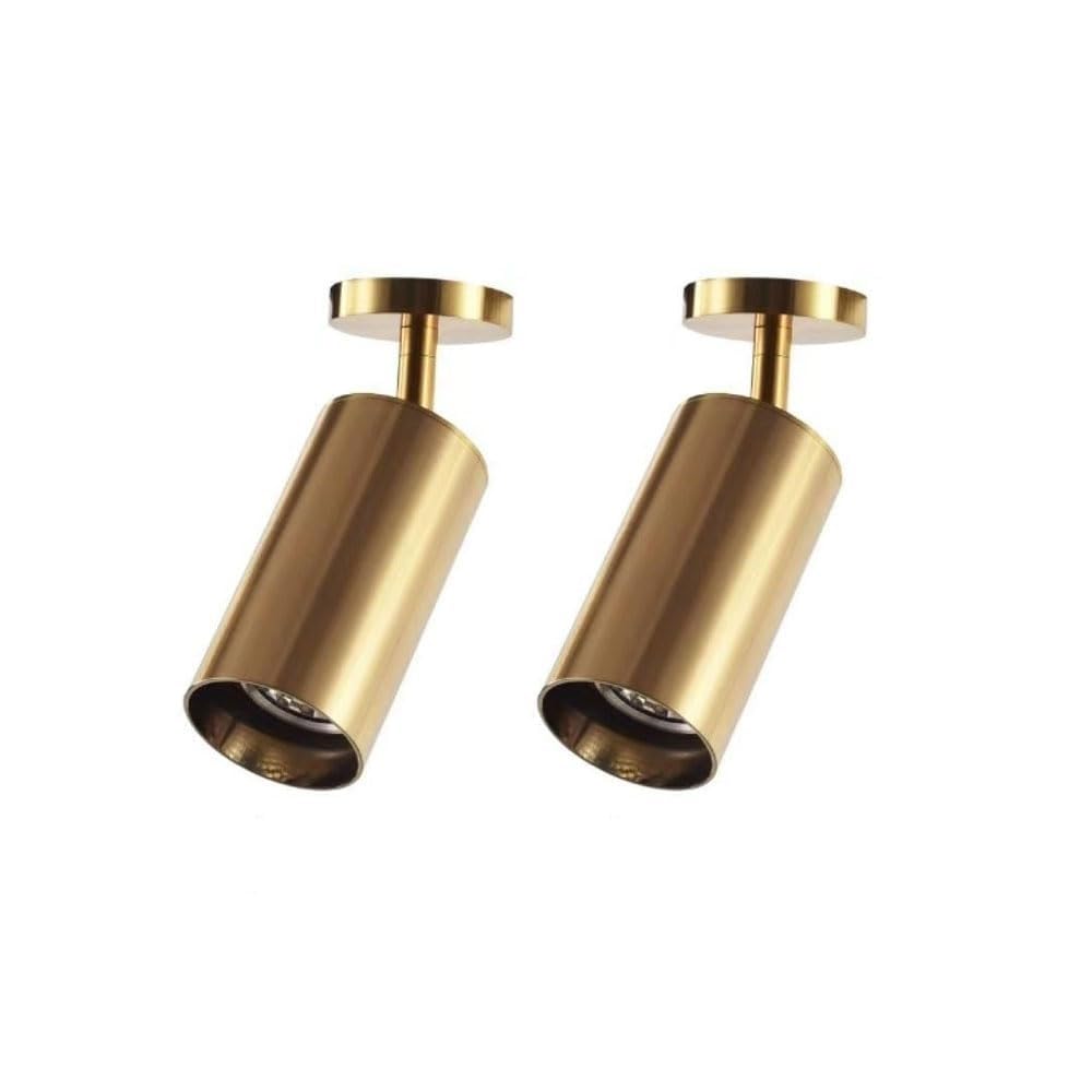 Faretti LED da Soffitto Faretti Da Soffitto Regolabili Da 2 Pezzi, Montaggio Semi-incassato In Metallo, Faretti Direzionali E27, Illuminazione D'accento For Interni, Lampade Da Parete Girevoli