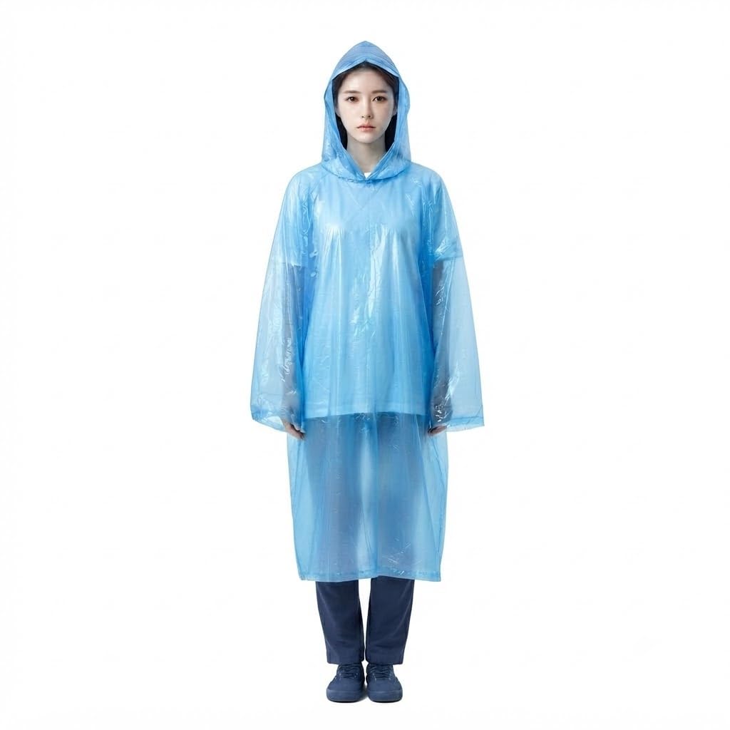 Waterproof Polyester Raincoat for Men | Adjustable Hood Lightweight Windproof Rain Jacket | Full Sleeve Rain Wear for Bike Riding, Travel, Trekking, Outdoor Work & Monsoon Protection-image-22