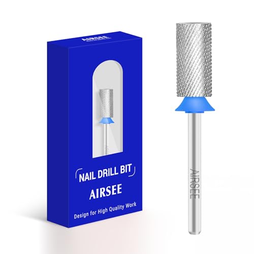 AIRSEE Tungsten Carbide Acrylic Nail Drill Bit Efile Electric File Machine Head Tip for Manicure...
