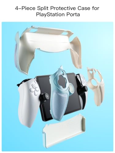 Image of UYIYE PlayStation Portal Case, Slim Gradient Protective,White Blue Gradient