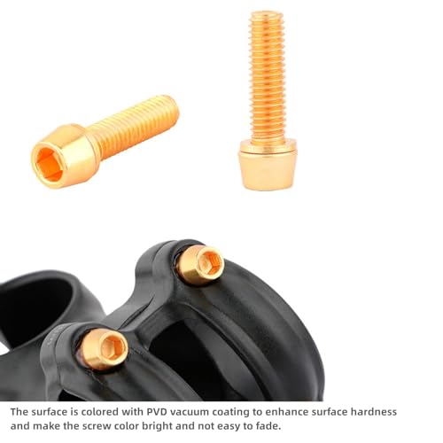 NELboNs Bike Stem Bolts 6PCS M5x18mm Stem Bolts Screws Stainless Steel Bicycle Bolt Parts with Washer for BMX MTB Road Bikes,Purple
