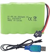 YUNIQUE GREEN-CLEAN-POWER - Batteria Ricaricabile AA 6.0V 2800mAh con Spina SM-2P e Cavo di Ricar...