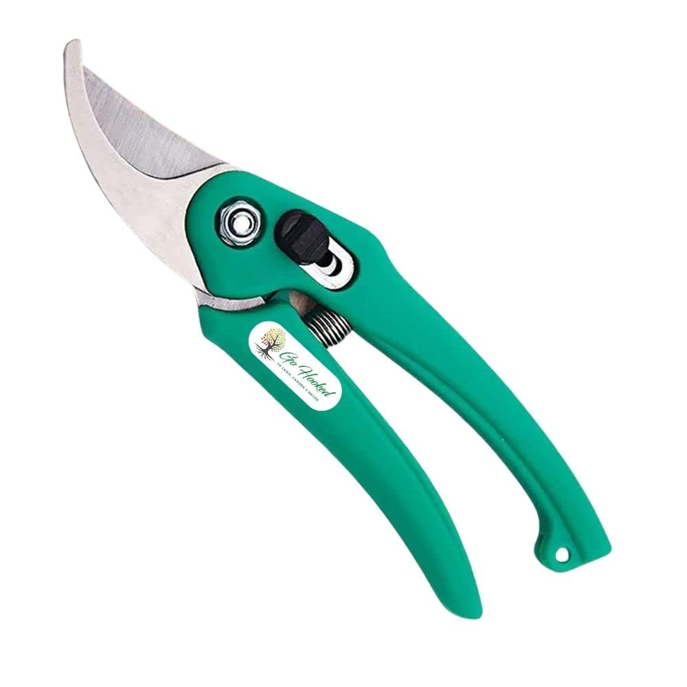 Go Hooked Assorted Hand Pruner Cutter - 1 Pc (Steel Blades) Heavy Duty Gardening Cutter Tool | Wood Branch Trimmer | Plant Cutter for Home Garden | Sturdy Stem Scissors | Grass Cutting Accessories