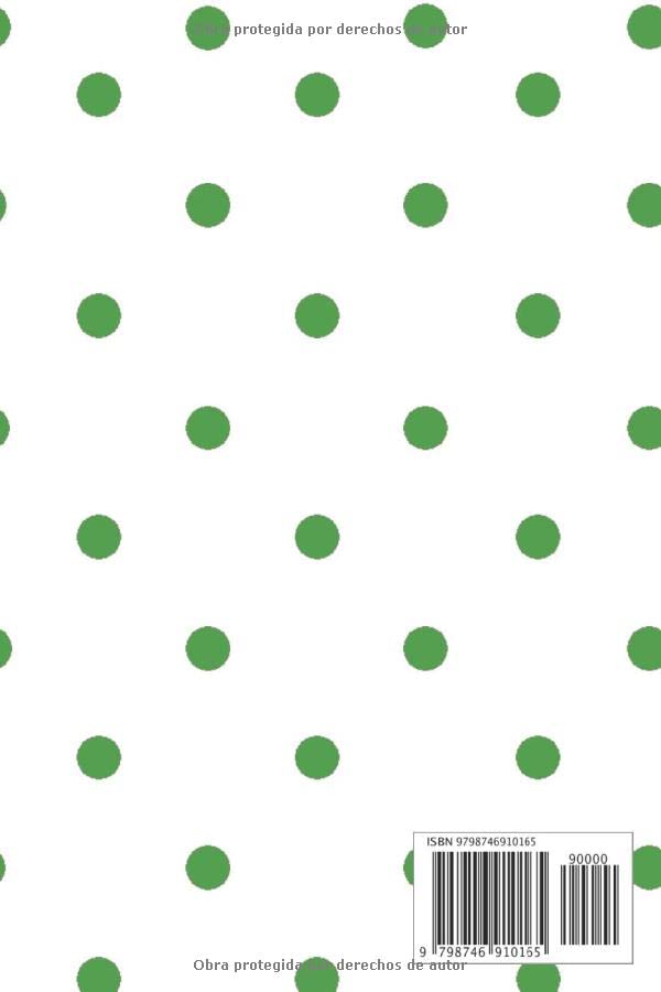 Miniatura 2 de Cuaderno Bloc de Notas con Líneas BLANCO con LUNARES VERDES y GATITO (Inspirado en La Historia del Señor Don Gato)