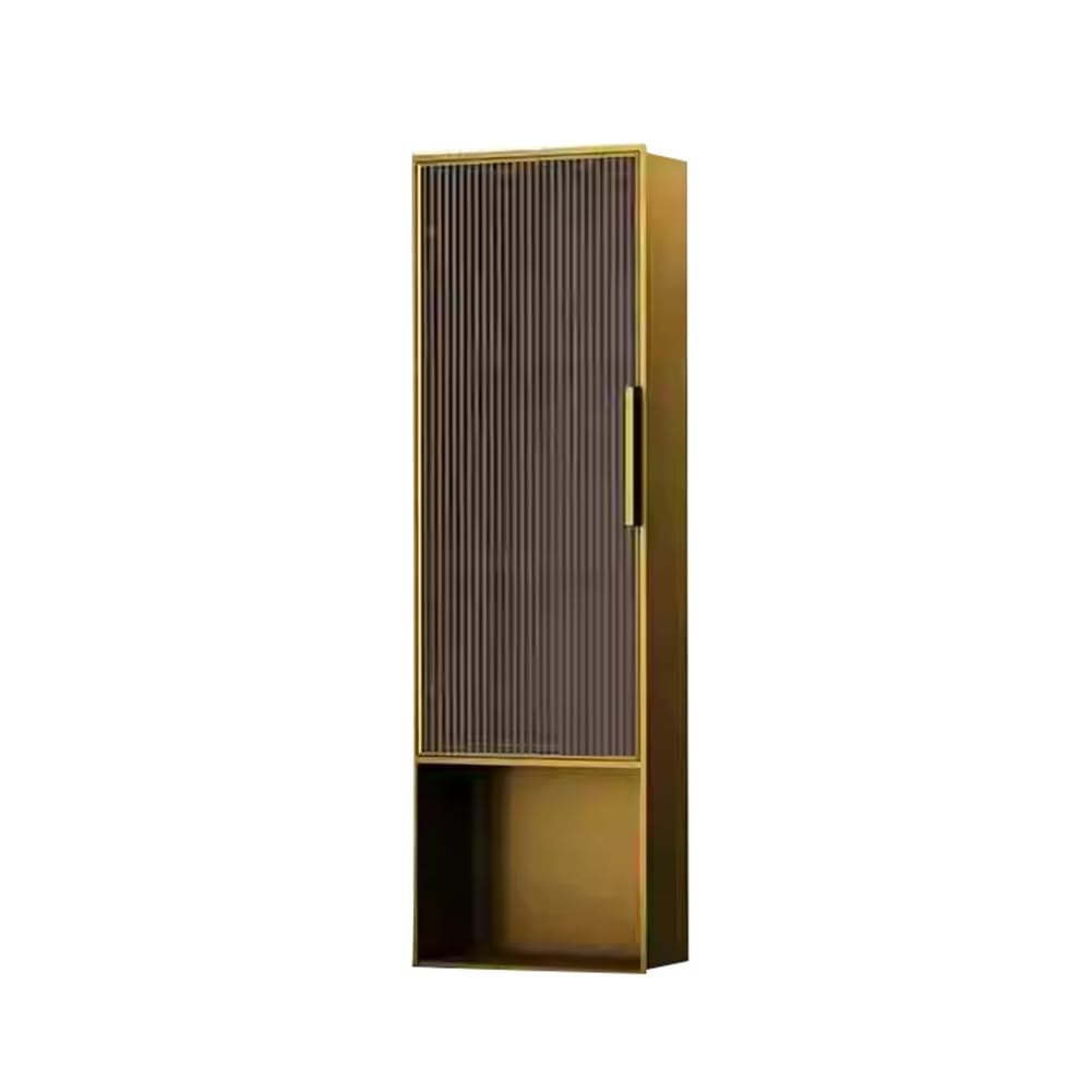 Baño impermeable con puerta de cristal, estante de ducha retráctil, estante de almacenamiento de acero inoxidable para hogar y hotel, 31,5 x 22 x 120 cm, solución de estantería de baño duradera