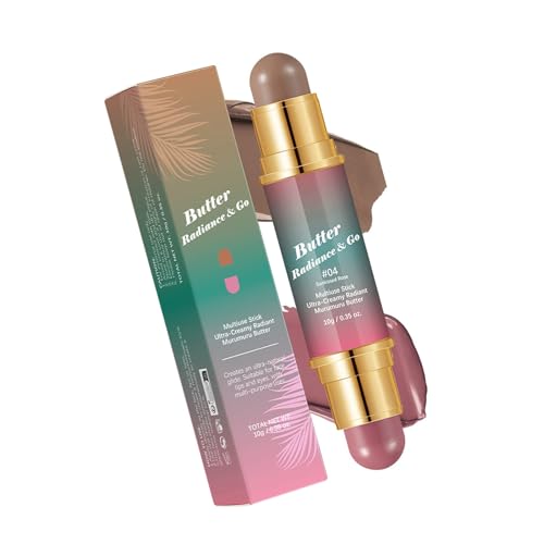 Barra de maquillaje con doble acabado en crema, ideal para viajes, multiusos, para mejillas, ojos y labios, esculpir la cara con textura