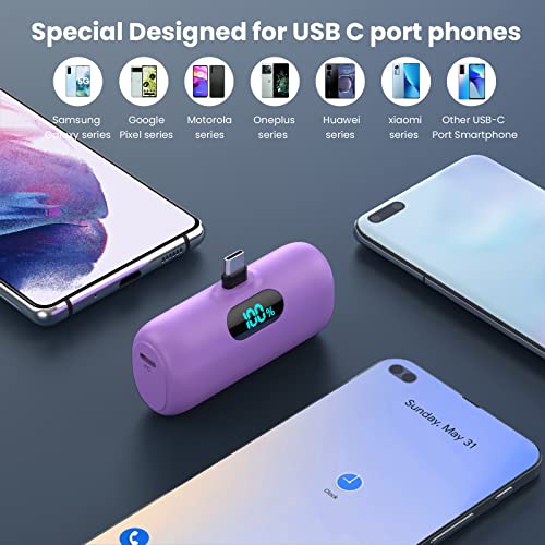Image of [2 Pack]Portable Charger Power Bank for iPhone 17 /16 /15,Mini USB C Portable Power Bank 5000mAh Fast Charging Battery Pack Travel Essentials for iPhone 15 /16 /17 Plus /17 Pro /17 Pro Max,Samsung Android