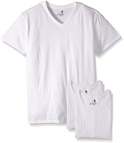 Gold Toe Men's 3-Pack V-Neck T-Shirt, White, Medium