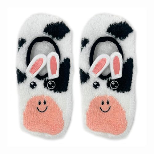 ooohyeah Women’s Animal Mary Janes Sock Slippers, Funny Cute Travel Trip Socks, One Size