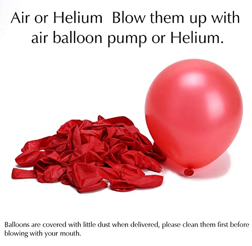 Image of Party Propz Red Balloons for Decoration - Set of 50 Pcs Red Metallic Balloons For Decorations | Balloons For Birthday | Anniversary Decoration Items (Latex)