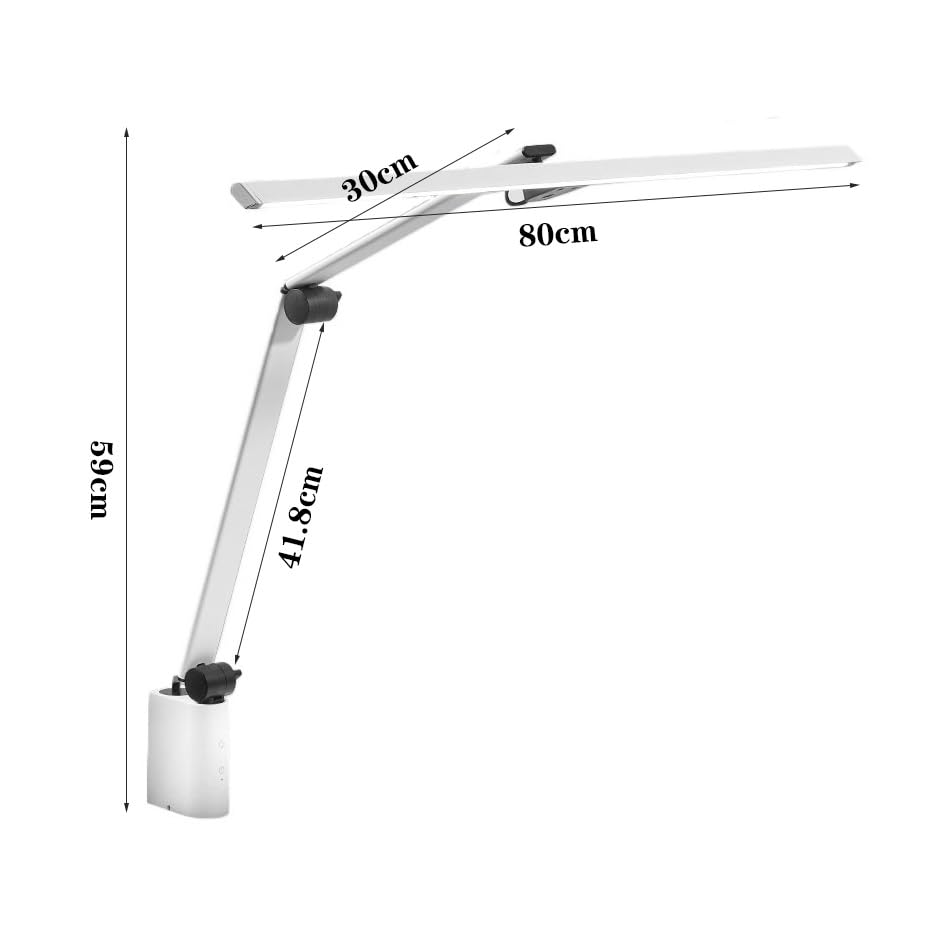 Lámpara Escritorio LED Lámpara de escritorio con abrazadera, luz LED de protección ocular con atenuación automática de 18 W, lámpara de mesa moderna de 31,4 pulgadas de largo con brazo ajustable for l