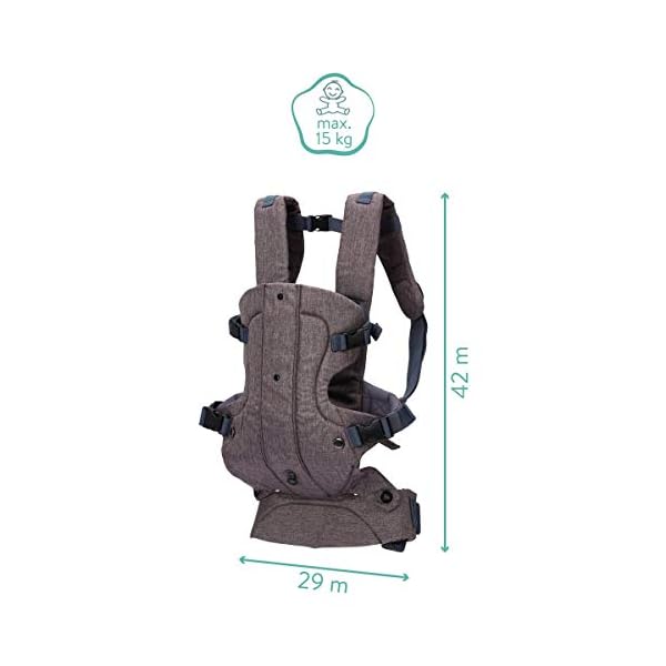 Fillikid Bauchtrage - Babytrage Carrier Walk melange grau – Bild 5