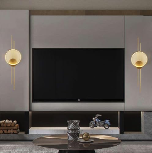 Image of Groeien 12W | 3 Color Modern LED Long Linear Ring Wall Sconce Gold Wall Light for Bedroom Living Room Corridor Lighting Fixtures Wall Mount (Linear Ring, 1, Count)