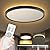 Roomratv Black Ceiling Light Fixture with Remote Control, with 3000K Warm Nightlight, 12inch 24W Flush Mount Ceiling Light, 3 Light Color Changeable, Brightness(10% to 100%) Adjustable
