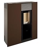 BRICOSOL ESTUFA DE PELLETS GENESIS STEEL 12 MARRON VINTAGE DE FERLUX
