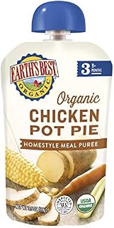 Earth's Best Organic Stage 3 Baby Food, Chicken Pot Pie Dinner, Non GMO