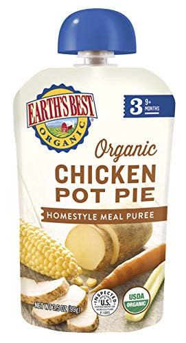 Earth's Best Organic Stage 3 Baby Food, Chicken Pot Pie Dinner, Non GMO